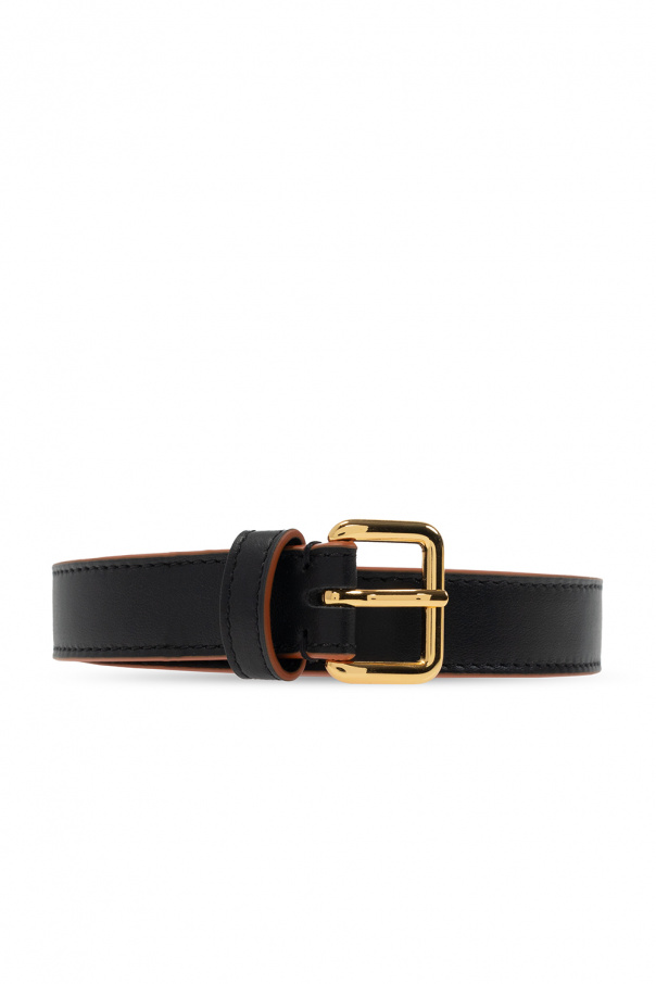 Marni Leather belt with logo